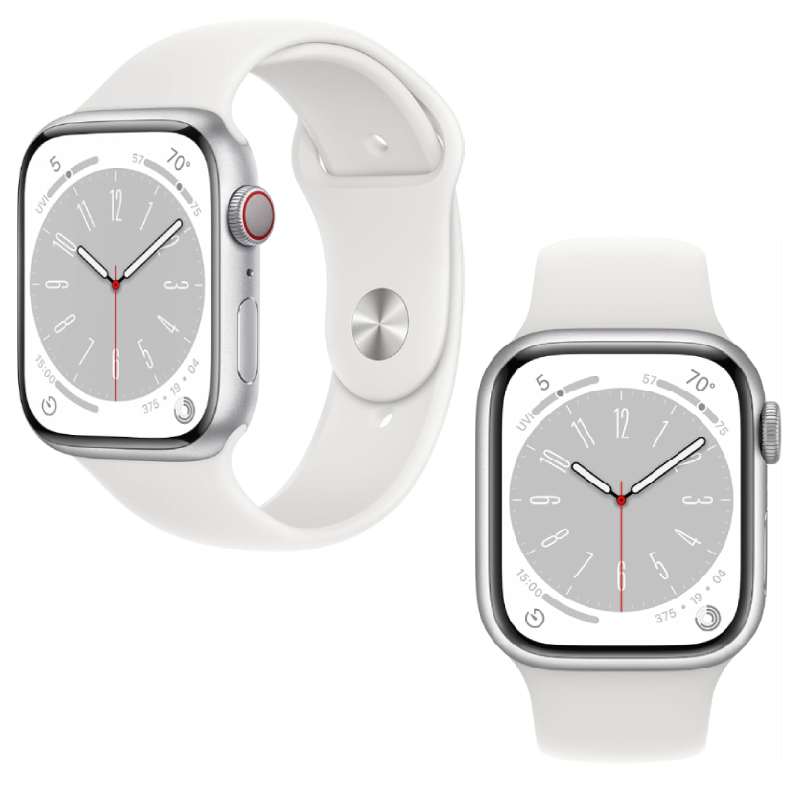 Smart Watch Apple Series 8 45mm Stainless Steel Cellular white