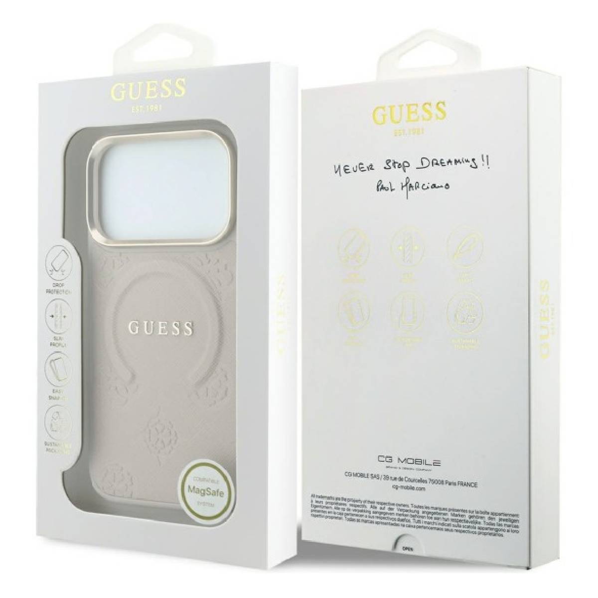 Back Case Magsafe Apple iPhone 18 Pro Max Guess HS Peony Ring pink