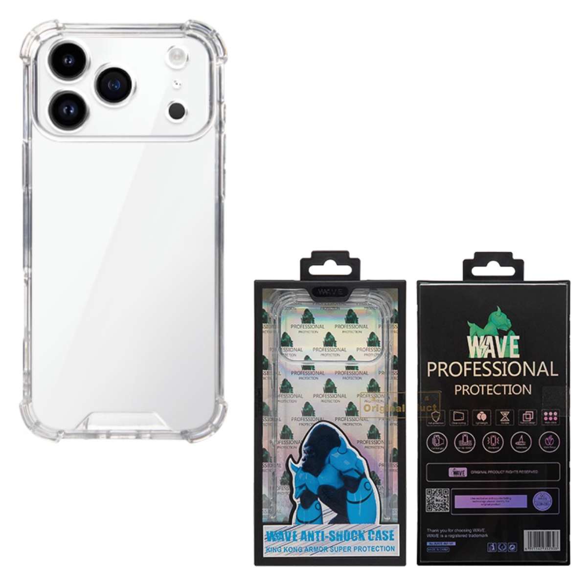 Back Case Anti-Burst Shock Apple iPhone 17 Pro Wave clear