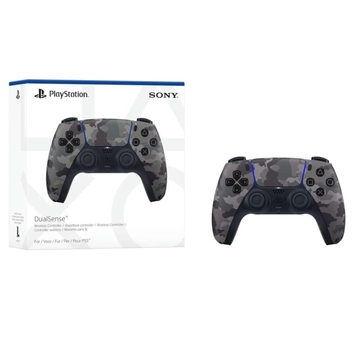 PlayStation 5 Dual Sense Wireless Controller gray camo V3