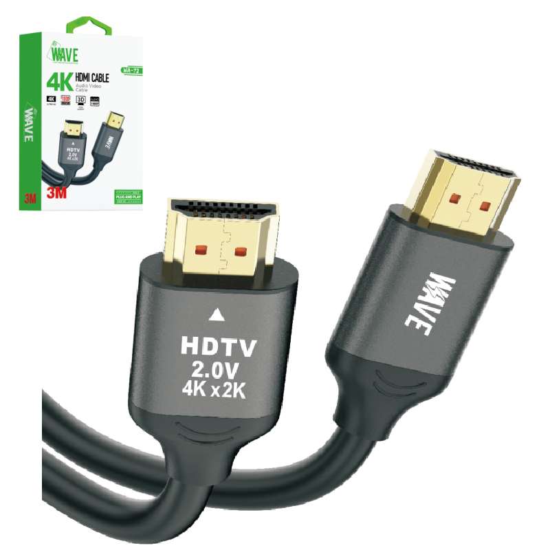 Cable HDMI to HDMI Wave WA-72 4K 3m black
