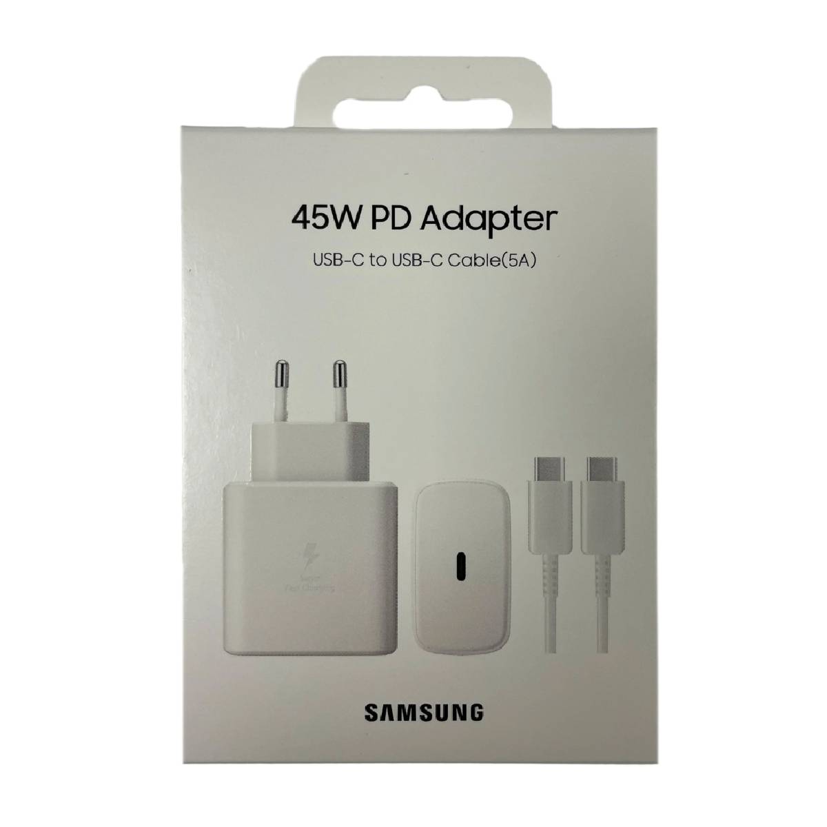 Charger USB-C with USB-C to USB-C Cable Samsung 45W EU white