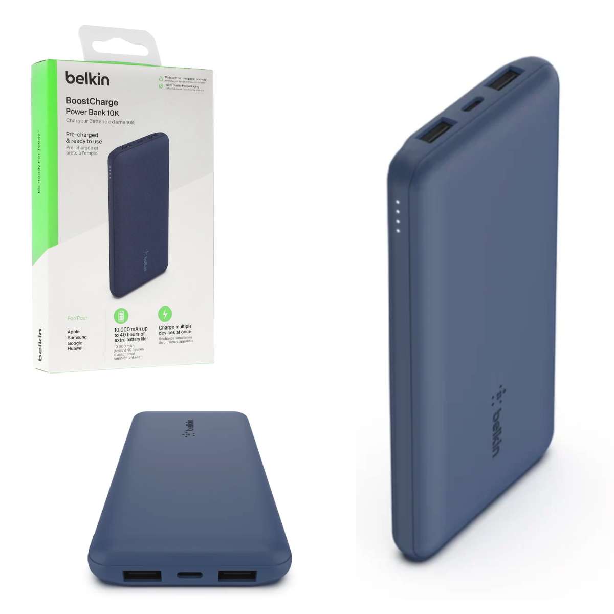 Power Bank Belkin 15W 10000mAh Dual USB-C / USB blue