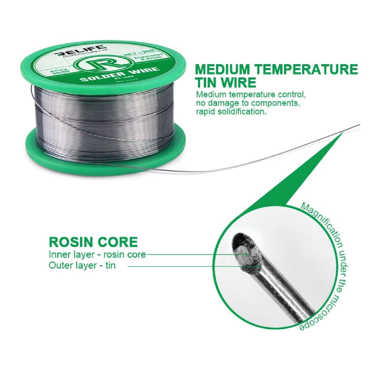 Solder Wire Relife RL-440 0.3mm 20gr