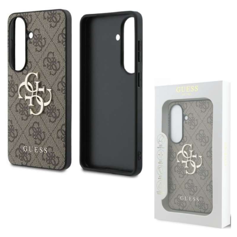 Back Case Samsung S26 Plus S947 Guess 4G Big Metal Logo brown