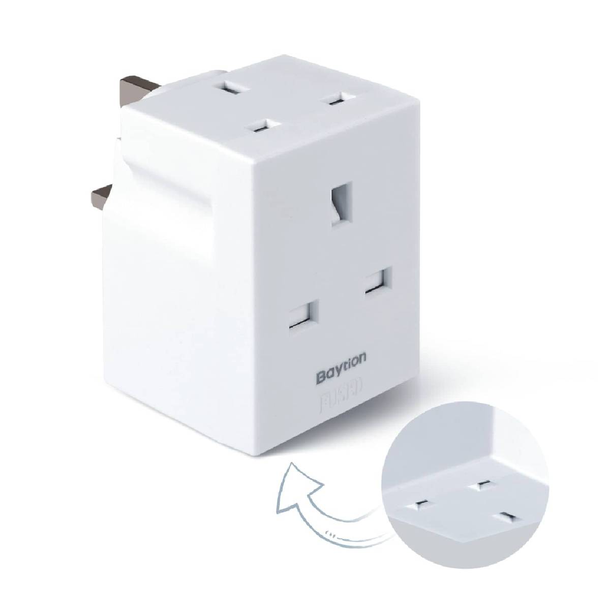 Power Socket Extension EKK 3 Gang 13A UK white