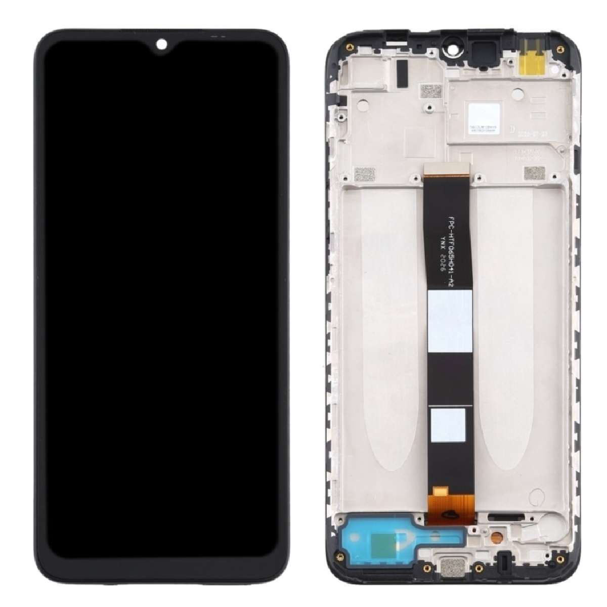 LCD Complete Frame Xiaomi Redmi 9C / 9A / 9AT / 10A / Poco C31 black (Service Pack)