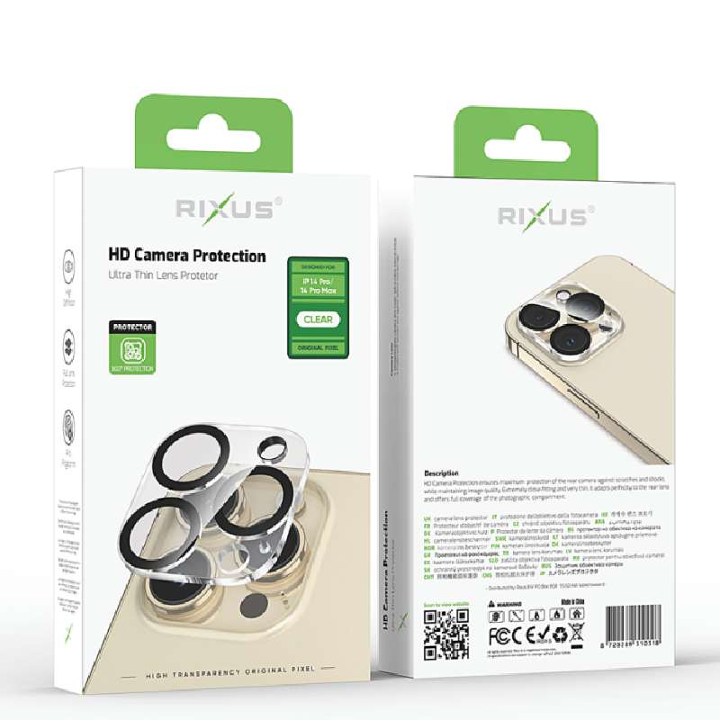 Tempered Glass Camera Protector Rixus Apple iPhone 14 Pro / 14 Pro Max clear