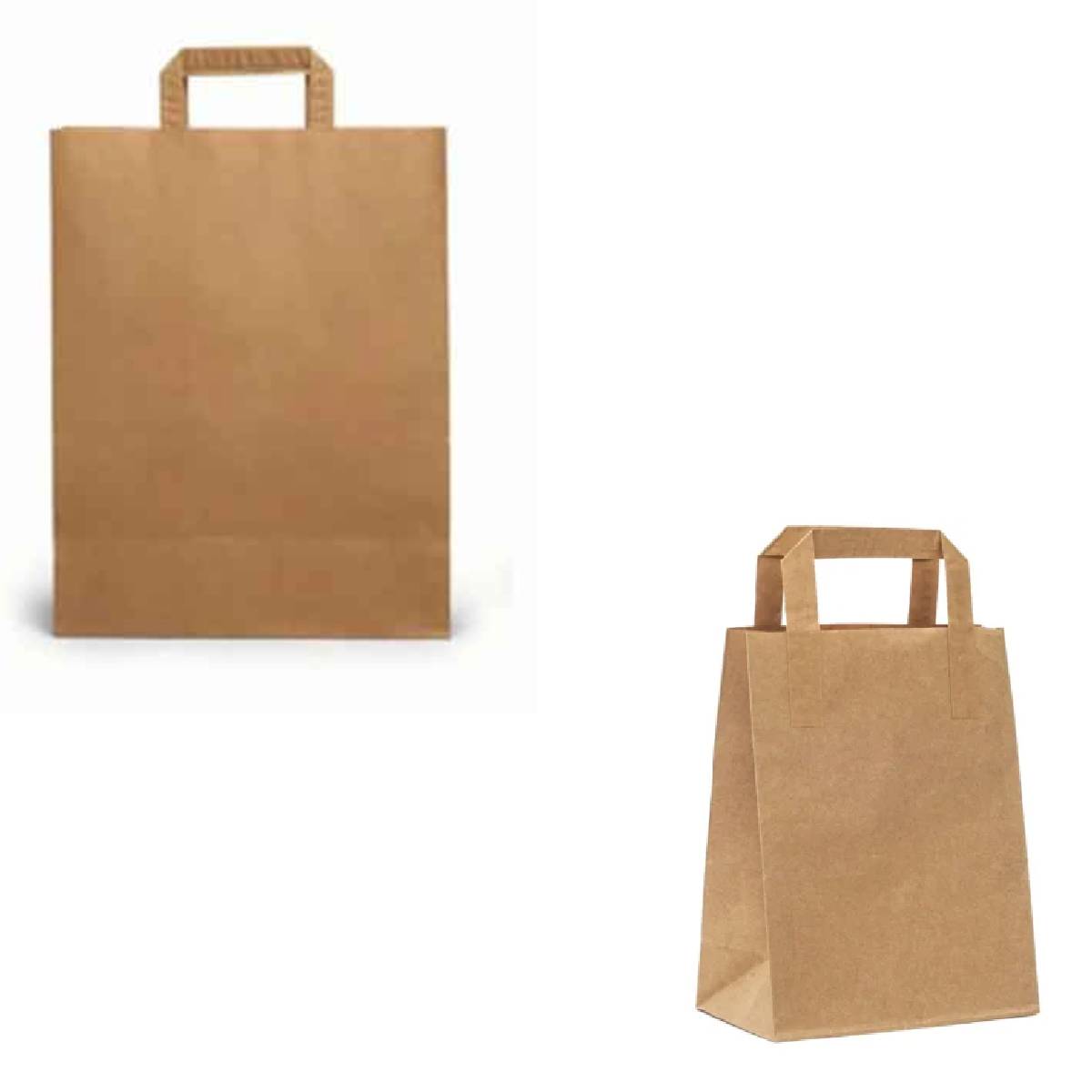 Kraft Paper Bag Take Away 22x12x28cm 250pcs