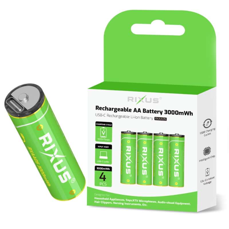 Battery Rechargeable Rixus RXAA05 880mAh AA 4pcs