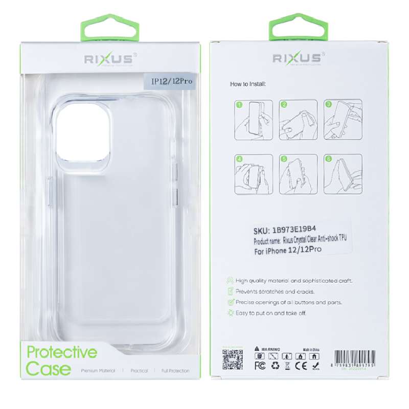 Back Case TPU Rixus Apple iPhone 12 / 12 Pro
