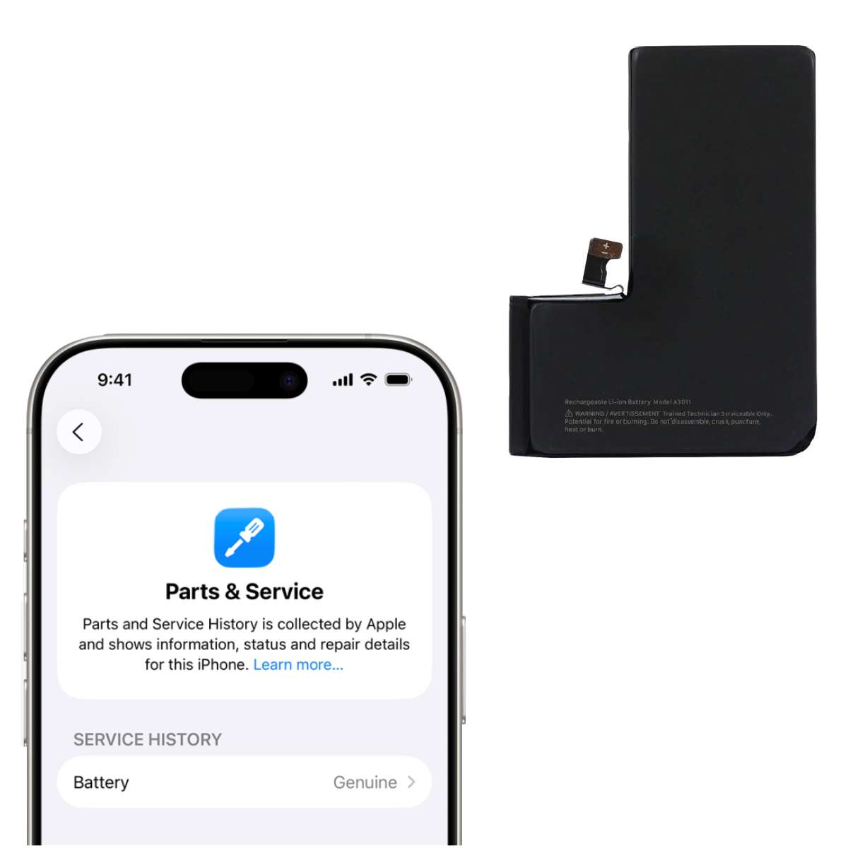 Μπαταρία Apple iPhone 15 Pro 3279mAh OEM (Εκτέλεση Διαγνωστικών)