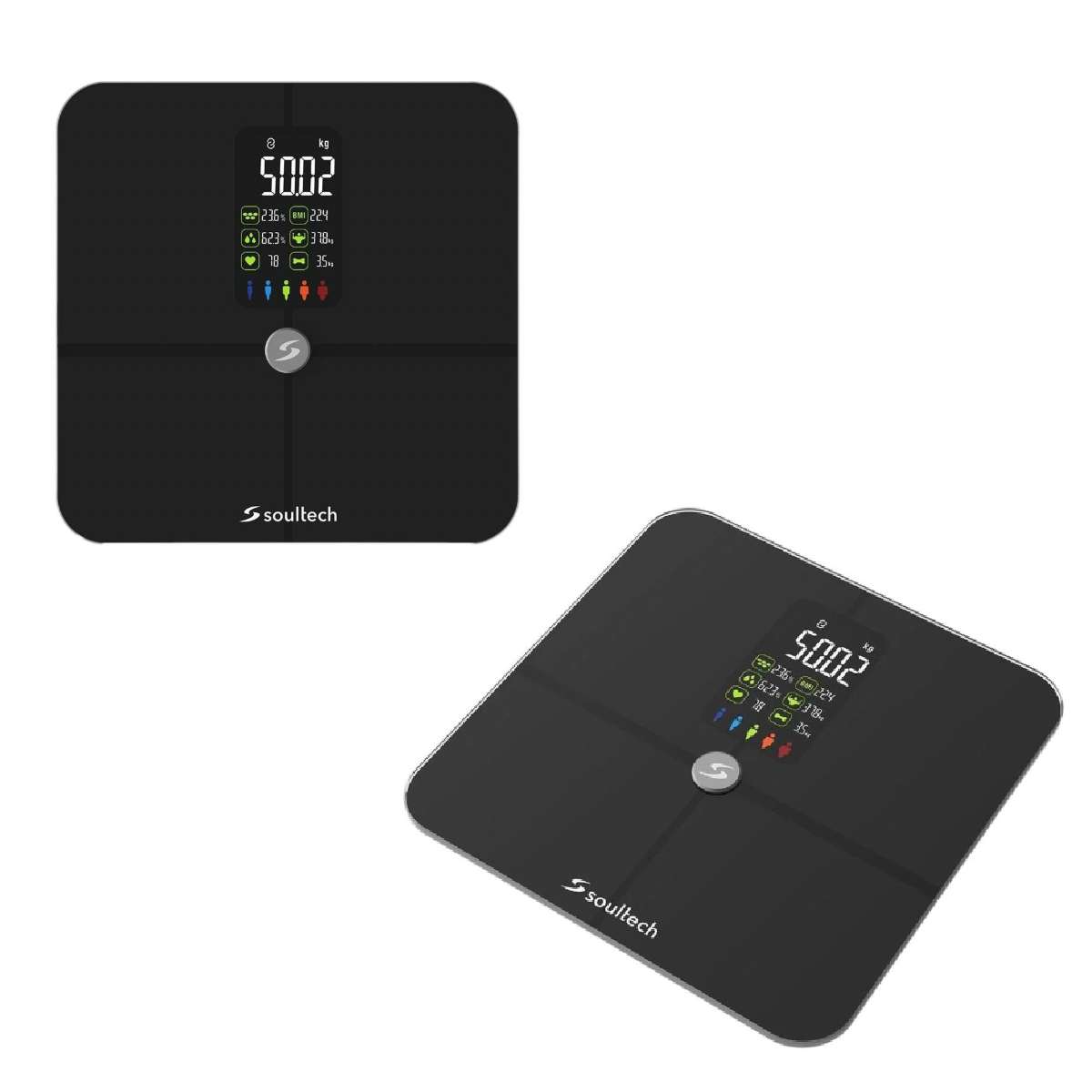 Smart Scale Bluetooth with Body Fat Measurement Soultech AT001B black