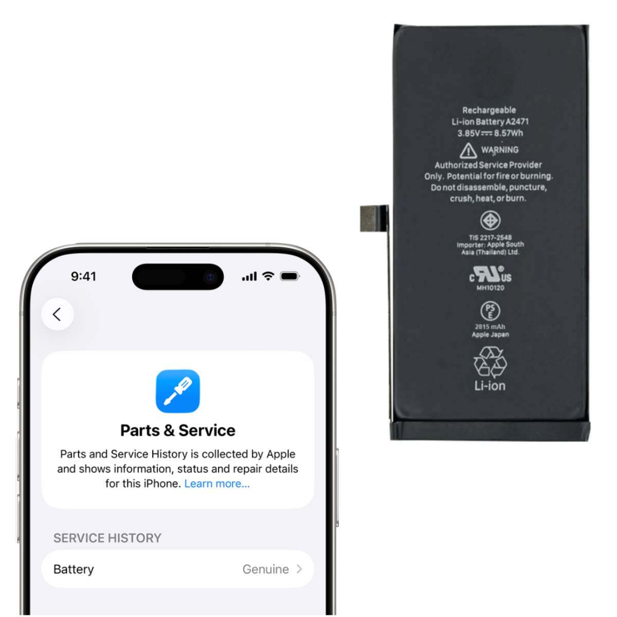 Μπαταρία Apple iPhone 12 / 12 Pro 2815mAh OEM (Εκτέλεση Διαγνωστικών)