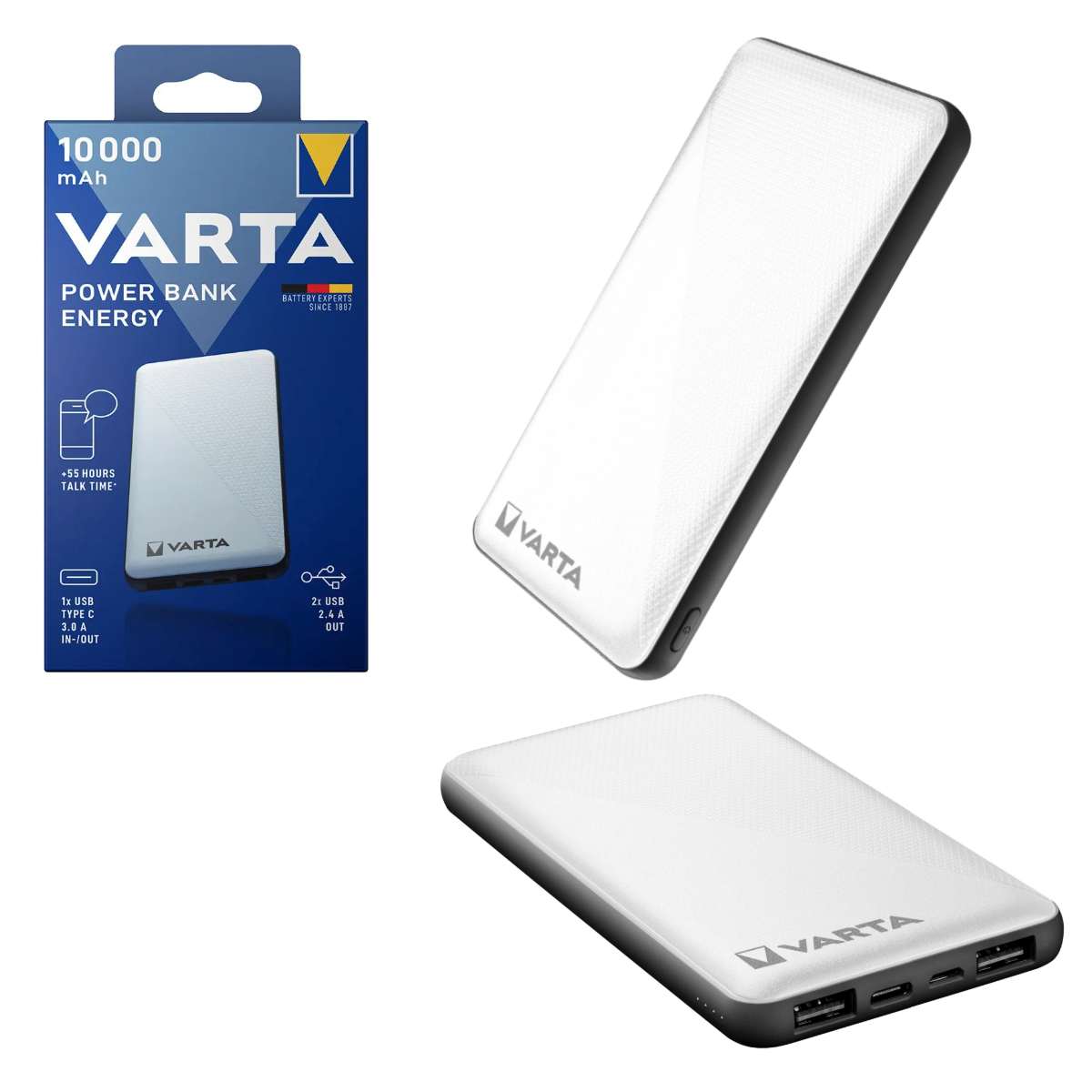 Power Bank Varta 20W 10000mAh Dual USB-C / Dual USB white