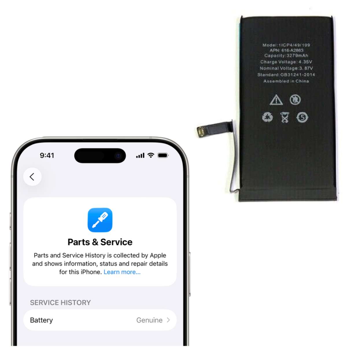 Μπαταρία Apple iPhone 14 3279mAh OEM (Εκτέλεση Διαγνωστικών)
