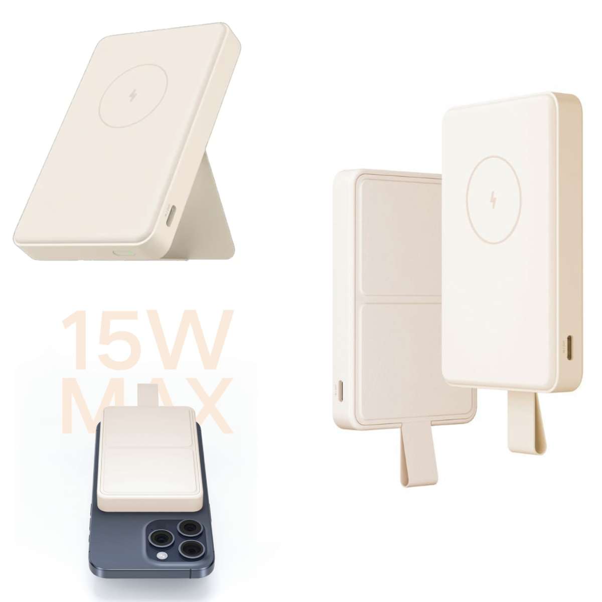 Power Bank Xiaomi Magsafe Stand 15W 6000mAh pink