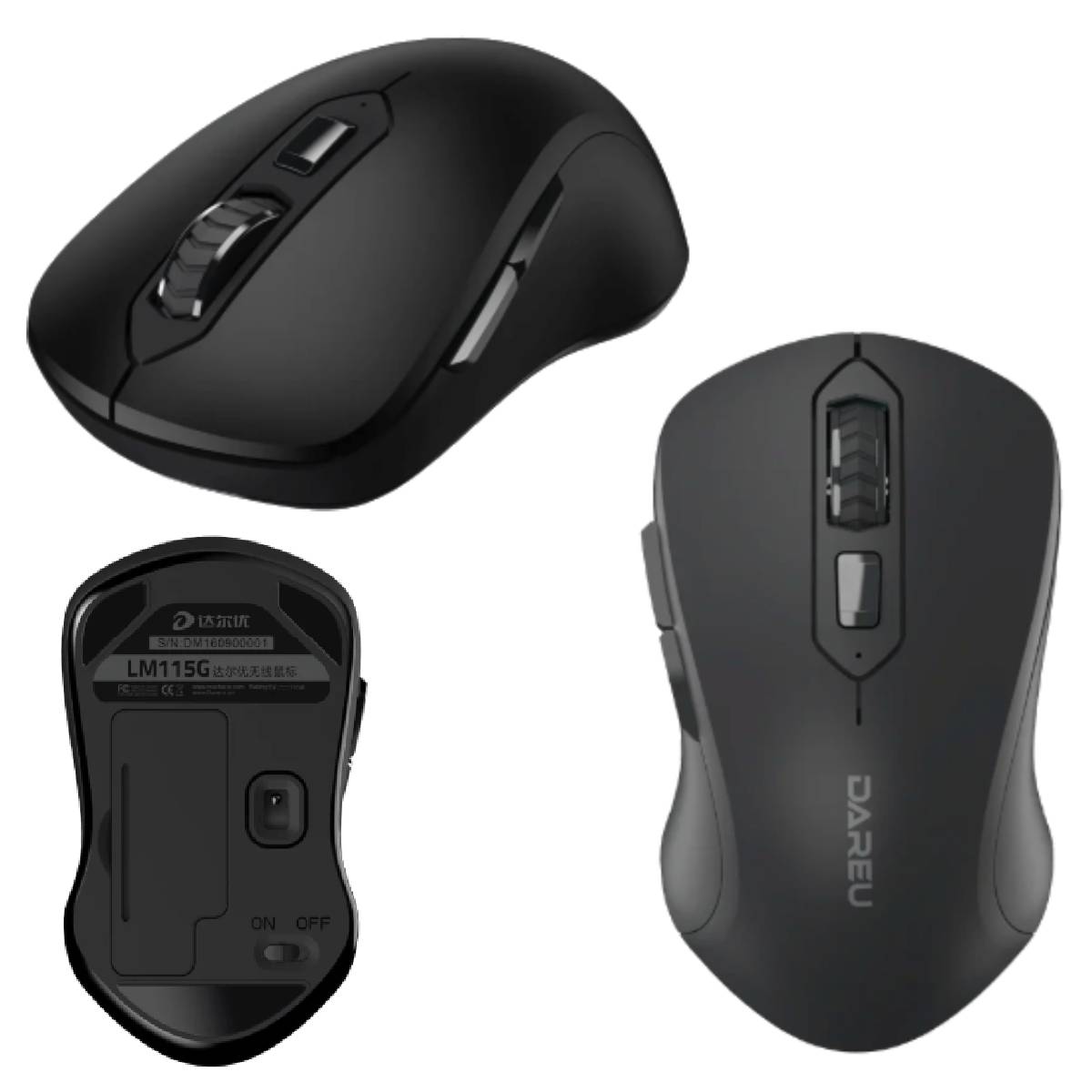 Gaming Mouse Wireless Dareu LM115 black