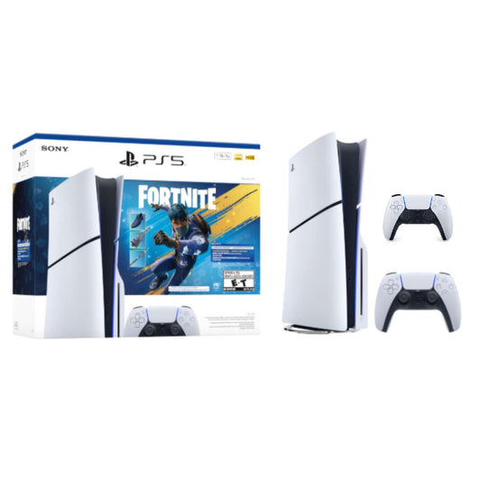 PlayStation 5 Bluray Slim 1TB Fortnite with Two Controller Bundle