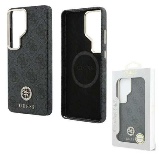 Back Case Magsafe Samsung S26 Ultra S948 Guess Saffiano Logo black