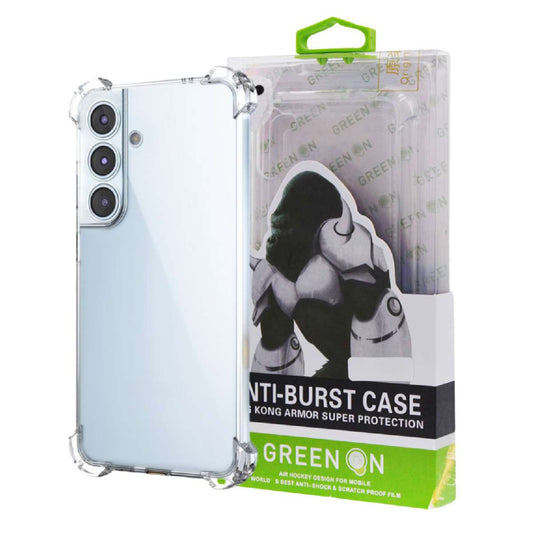 Back Case Samsung A07 A075 Green On Anti-Shock clear