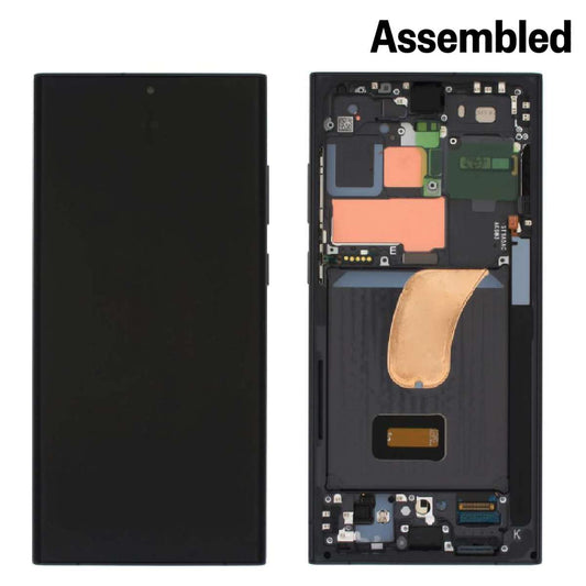 LCD Complete Frame Samsung S23 Ultra S918 black green Assembled