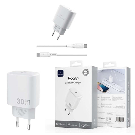 Charger USB-C with USB-C to USB-C Cable Wiwu Wi-G008 Essen 30W EU white