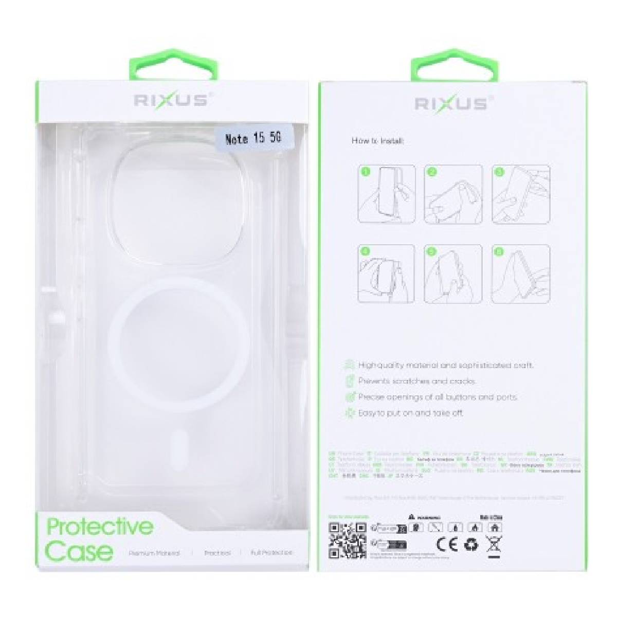 Back Case Magsafe Xiaomi Redmi Note 15 4G / 15 5G Rixus clear