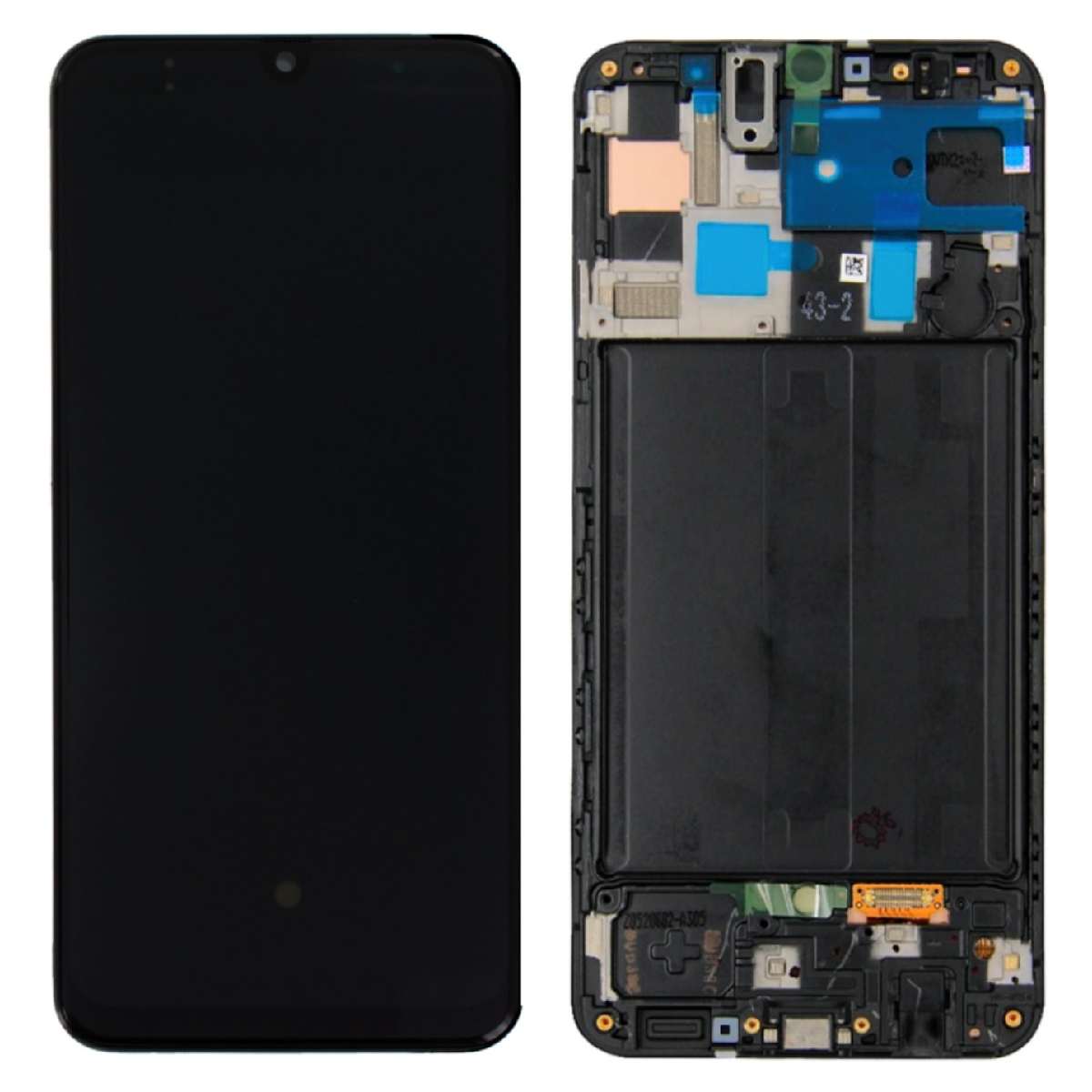 LCD Complete Frame Samsung A50 A505 black (Original) Assembled