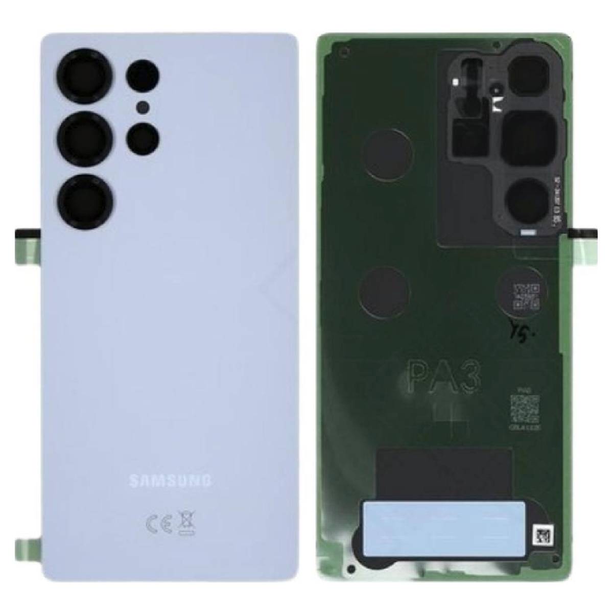 Back Battery Cover Lens Samsung S25 Ultra S938 silver blue OEM