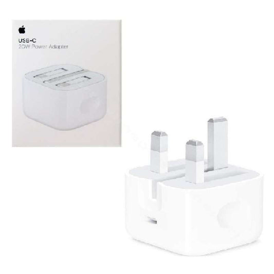 Зарядное устройство USB-C Apple 20 Вт, вилка UK, белое
