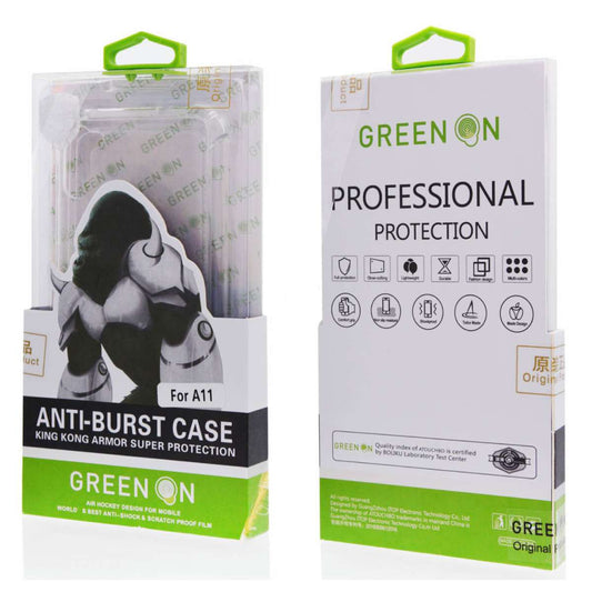 Back Case Apple iPhone 16e / 17e Green On Anti-Shock clear