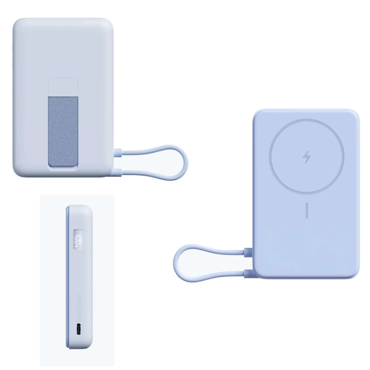 Power Bank Magsafe Stand Xiaomi 10000mAh Integrated USB-C / USB-C blue
