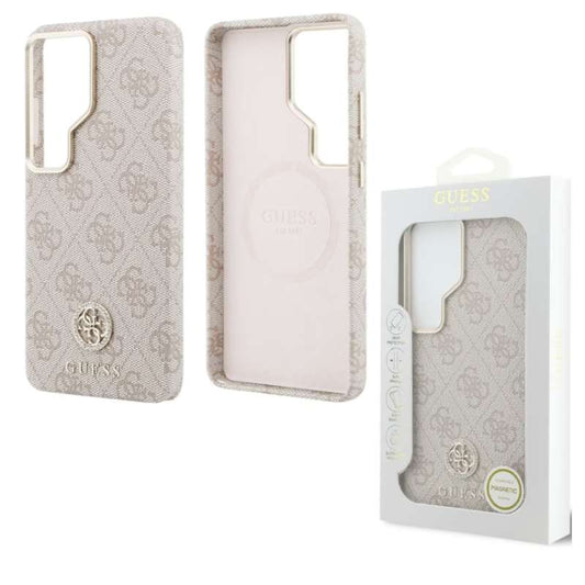 Back Case Magsafe Samsung S26 Ultra S948 Guess 4G Rhinestone Logo pink