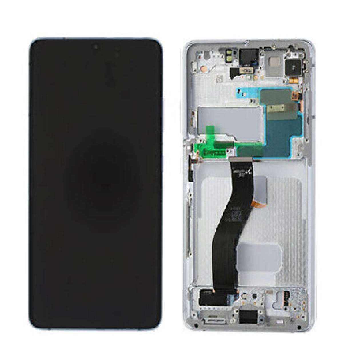 LCD Complete Frame Samsung S21 Ultra G998 silver (Original)