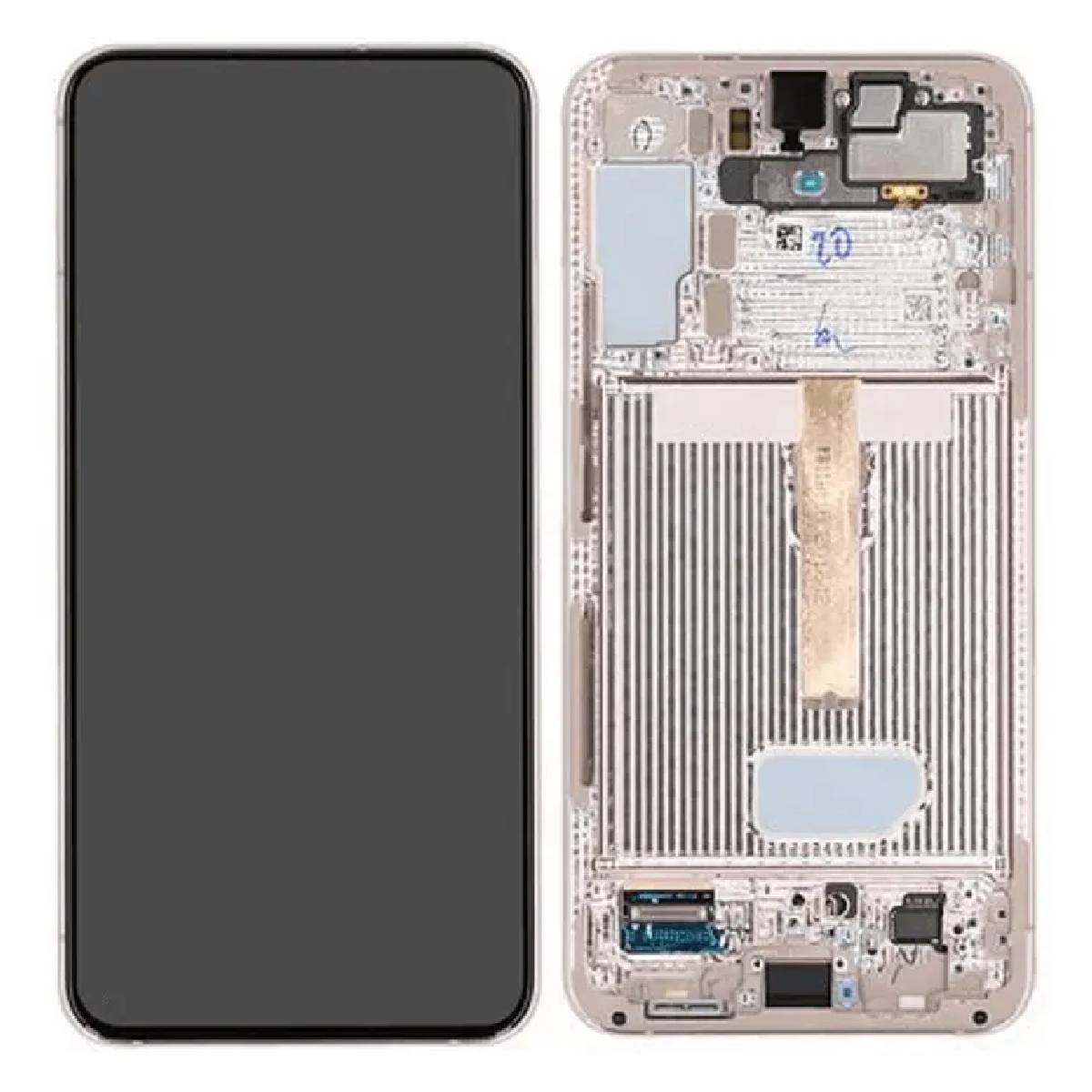 LCD Complete Frame Samsung S22 Plus S906 pink gold (Original)