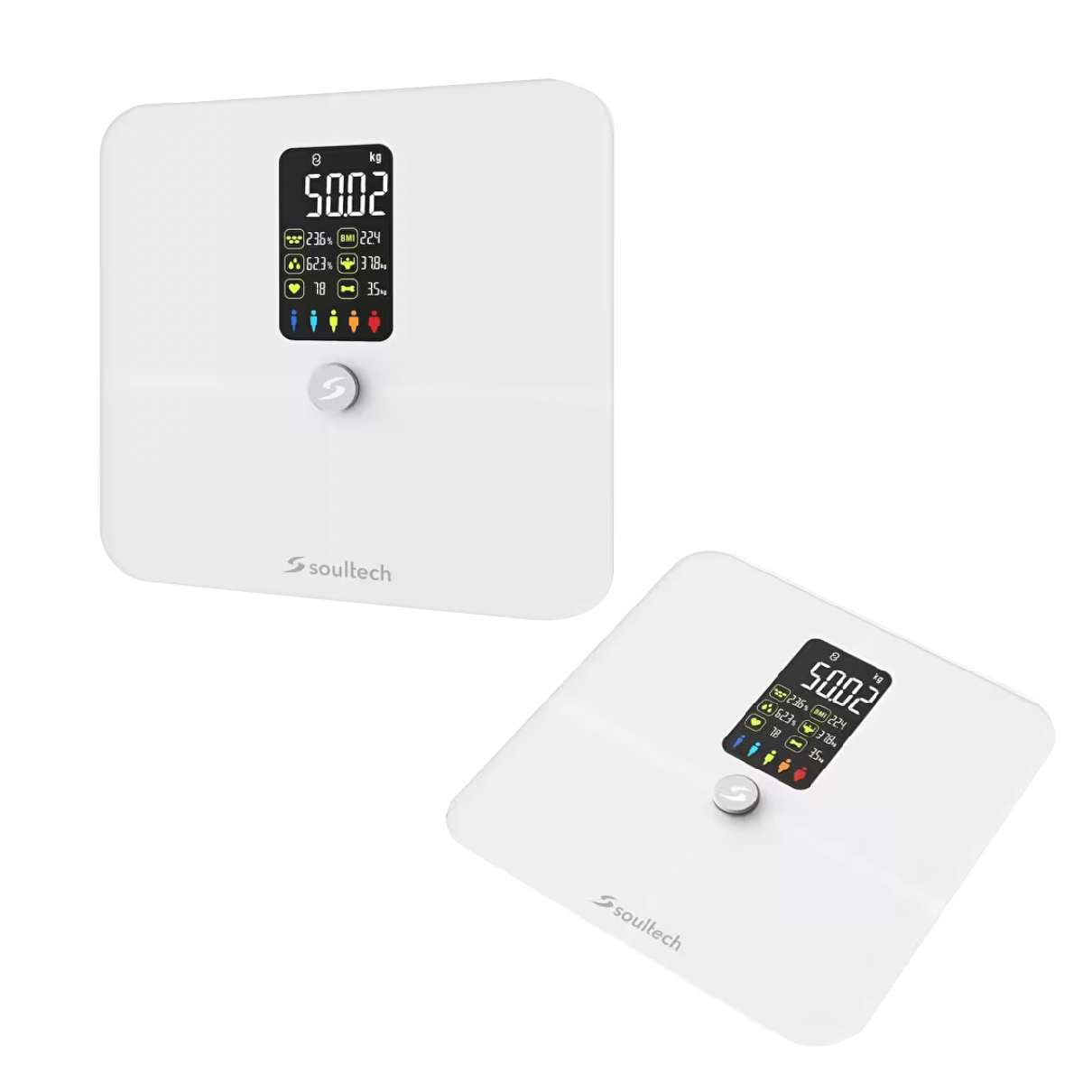 Smart Scale Bluetooth with Body Fat Measurement Soultech AT001B white