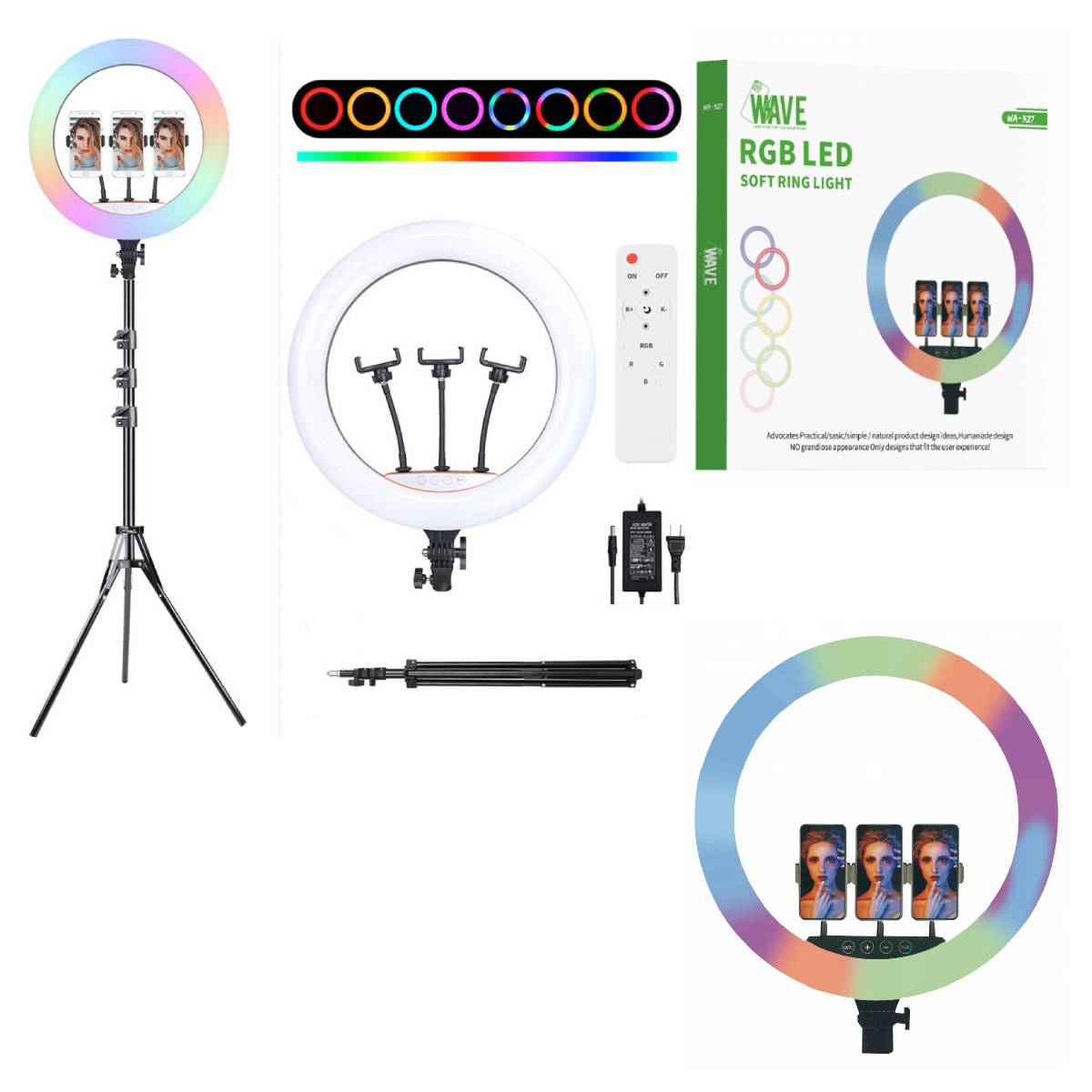 Tripod LED RIng Light 22" Remote Control Wave WA-327