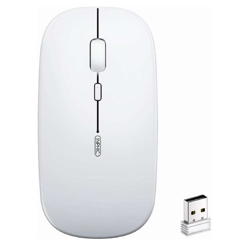 Mouse Wireless Silent Click Inphic P-M1 white