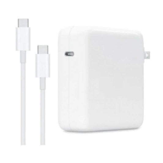 Зарядное устройство для ноутбука USB-C с кабелем USB-C на USB-C, 61 Вт, вилка ЕС, белое