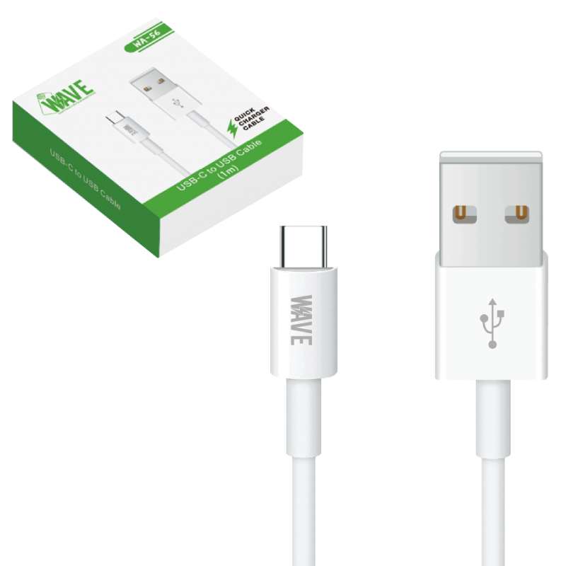 Cable USB to USB-C Wave WA-56 1m white
