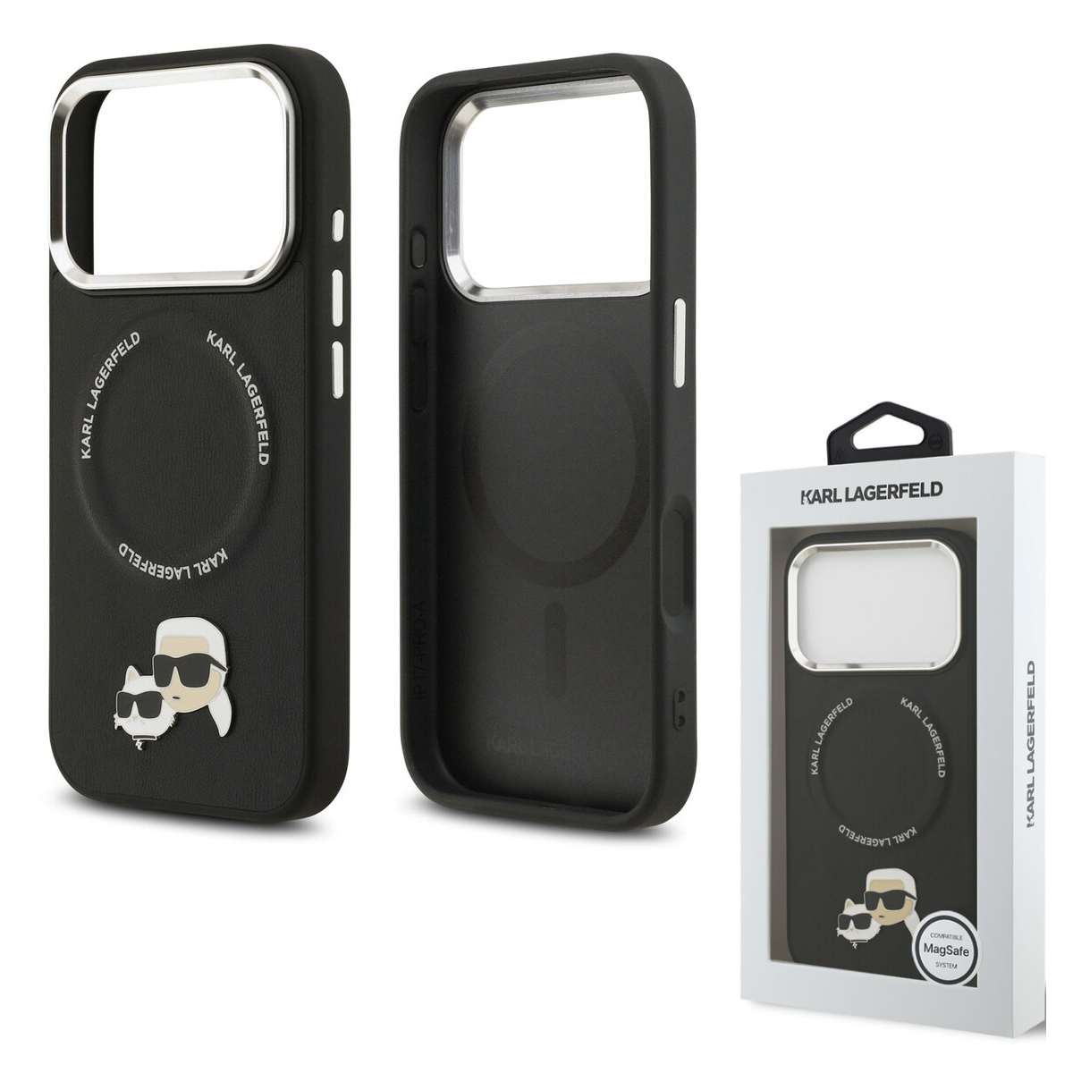 Back Case Magsafe Apple iPhone 17 Pro Karl Lagerfeld K&C Pins black