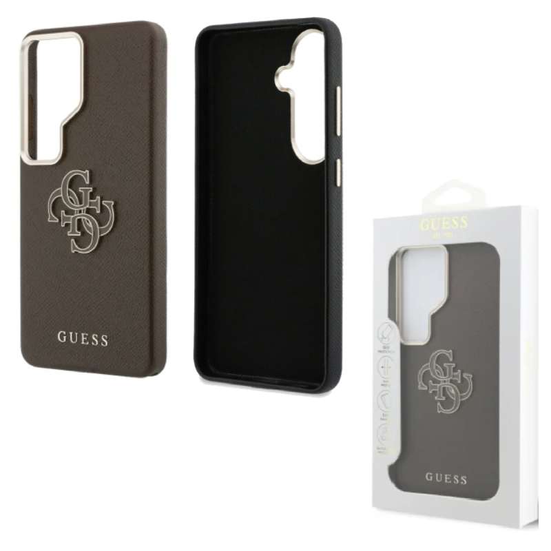 Back Case Samsung S26 Ultra S948 Guess PU 4G Resin Metal Logo brown