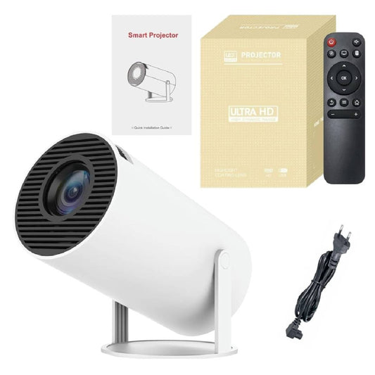Projector Smart Mini Ultra HD 180° Rotating Stand white