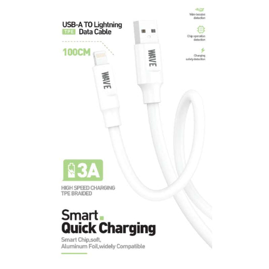 Кабель USB — Lightning Wave WA-212 Smart Quick Charging 1м белый