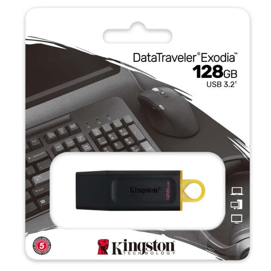 Pen Drive Kingston Exodia USB 3.2 128GB black yellow