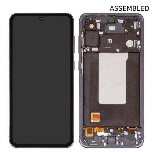 LCD Complete Frame Samsung A56 5G A566 graphite Assembled