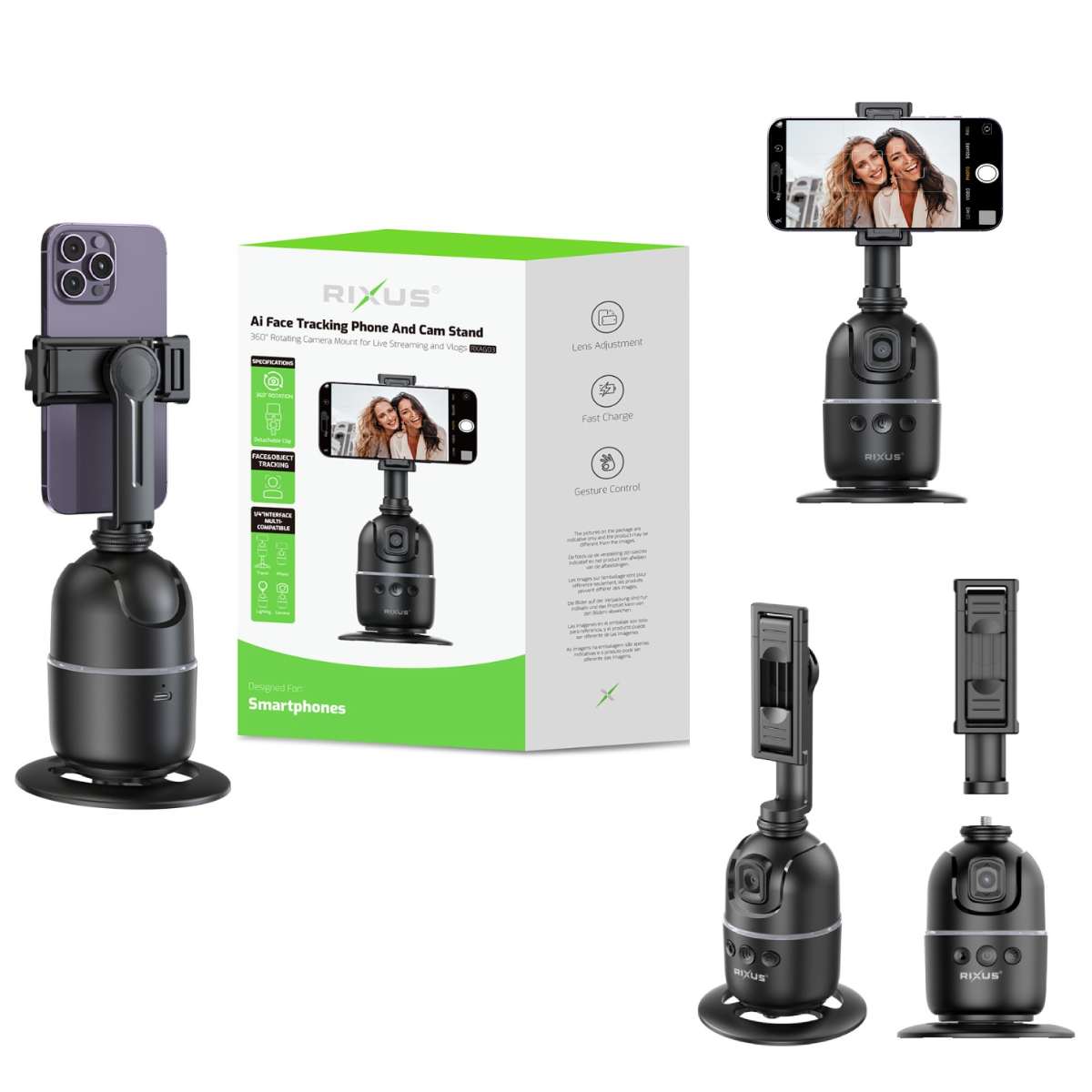 Tripod Auto Face Tracking Rixus RXAG03 black