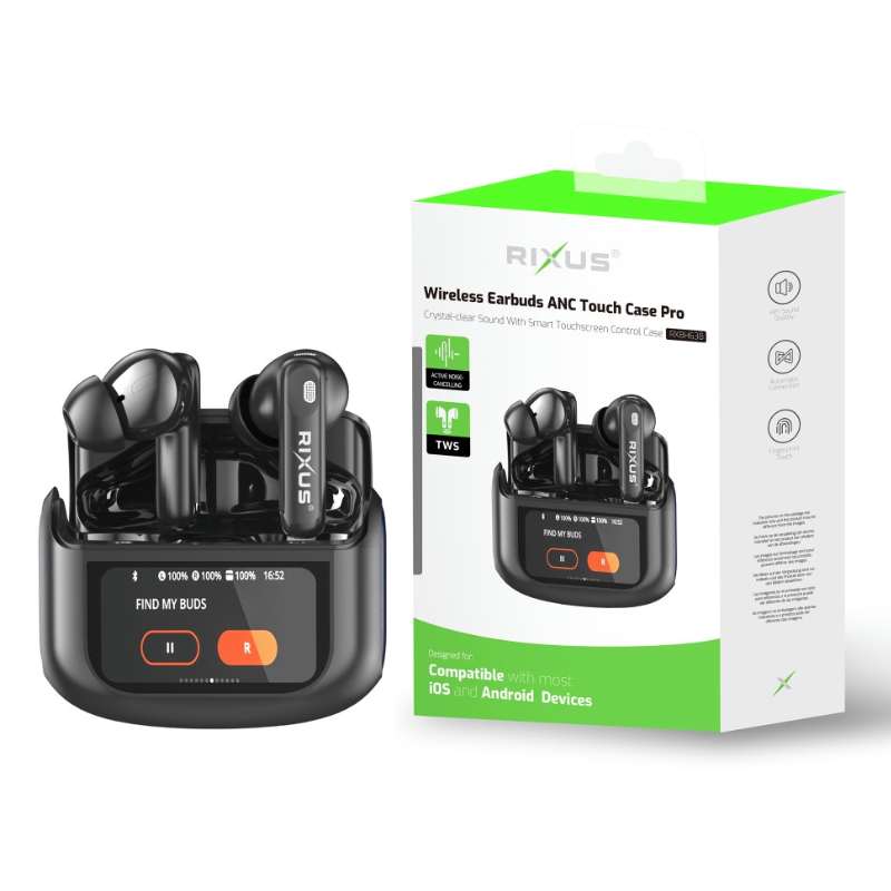 Earphone Rixus RXBH63B Touch Case Pro Wireless black
