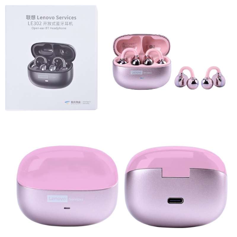 Earphone Lenovo LE302 Wireless pink